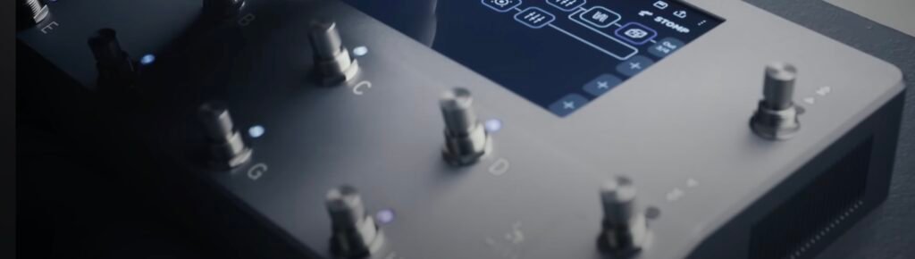 Neural DSP Quad Cortex - Visão frontal do painel de controles